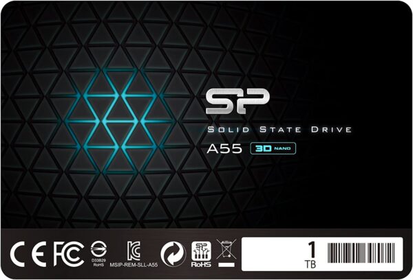 SP 1TB SSD 3D NAND A55 SLC Cache Performance Boost SATA III 2.5 7mm 0.28 Internal Solid State Drive SP001TBSS3A55S25 0