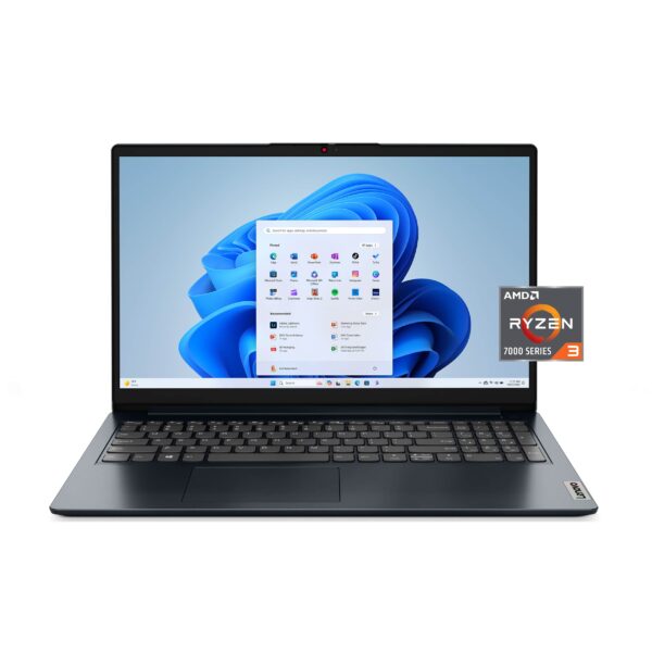 Lenovo IdeaPad 1 15.6" FHD Laptop – AMD Ryzen 3, 4GB RAM, 128GB SSD, Abyss Blue