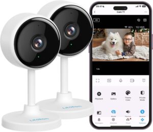 Litokam LF-C1t Indoor Security Camera | 2K HD, Night Vision, Motion Detection, 2-Way Audio, Alexa Compatible