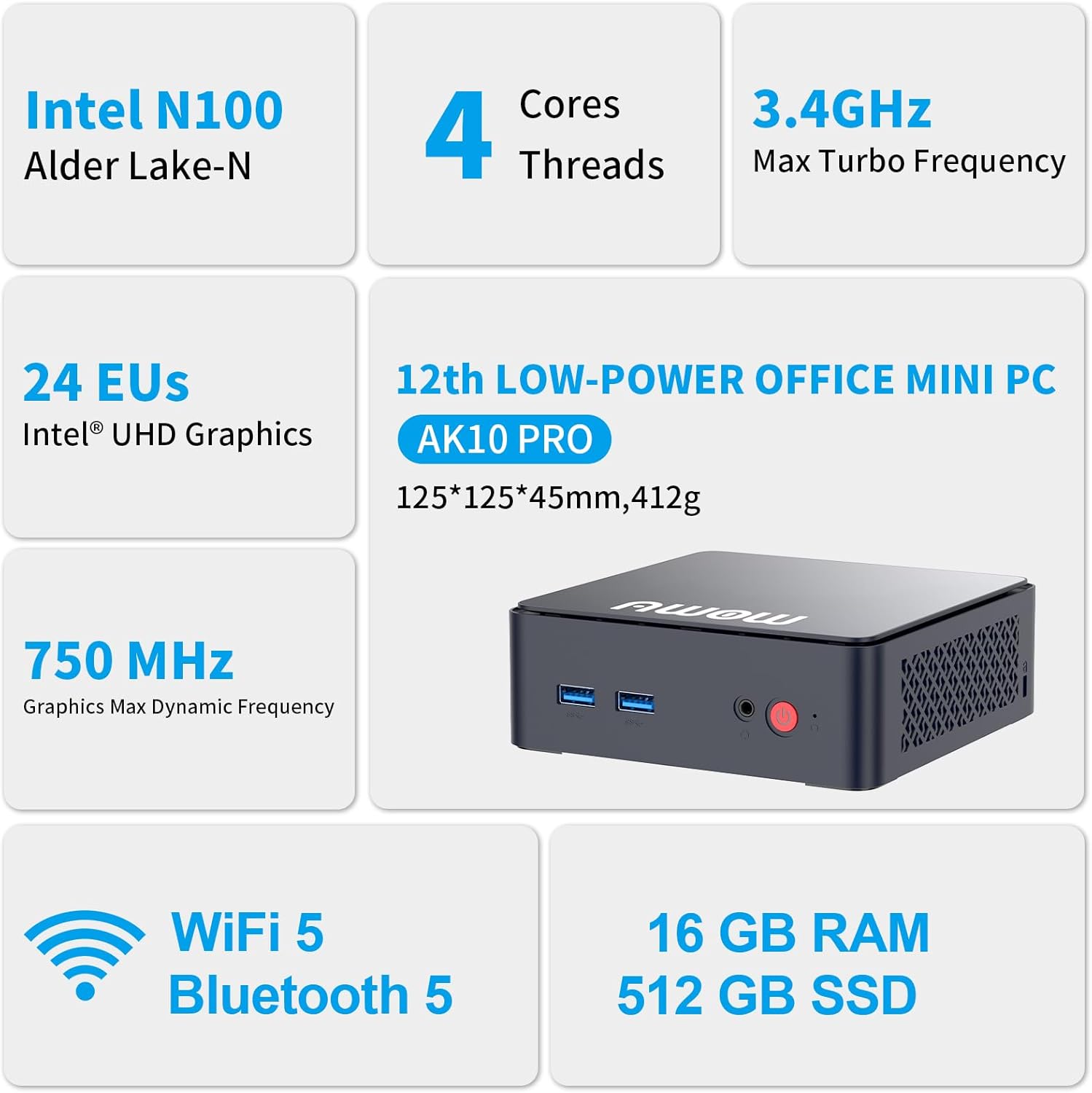 AWOW AK10 Pro Mini PC Intel N100 Megabyte Computers Nassau Bahamas