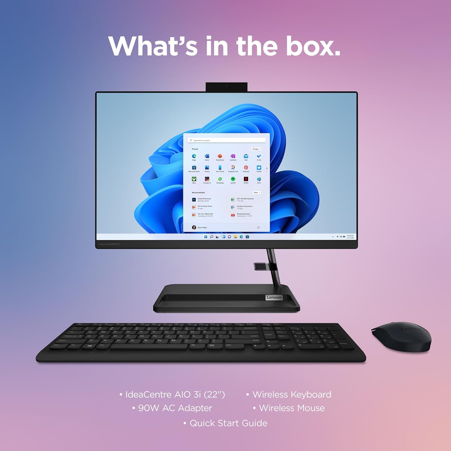 Lenovo IdeaCentre 3i 21.5" All-in-One Desktop – Intel Core i3-1215U 8GB RAM 256GB SSD Windows 11 Home - Image 10
