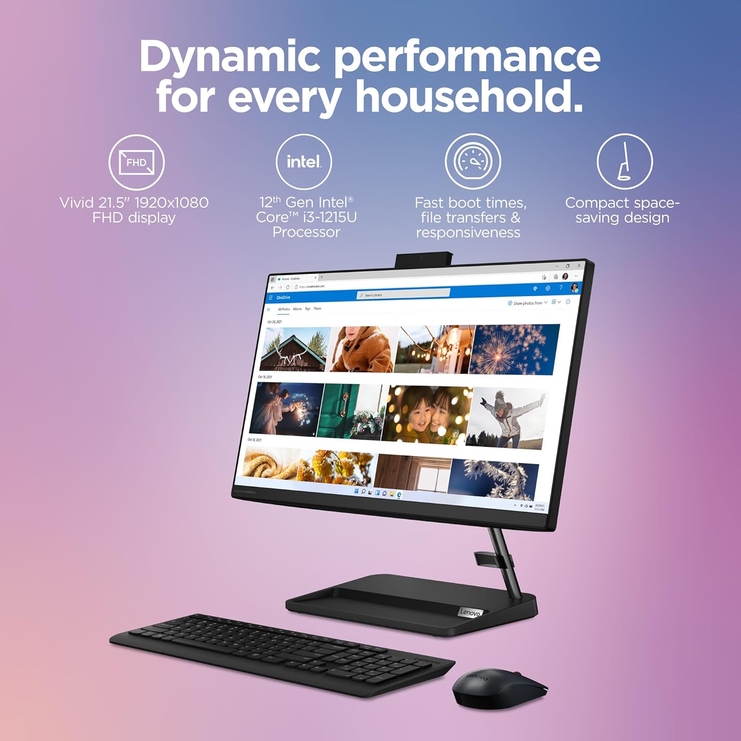 Lenovo IdeaCentre 3i 21.5" All-in-One Desktop – Intel Core i3-1215U 8GB RAM 256GB SSD Windows 11 Home - Image 7