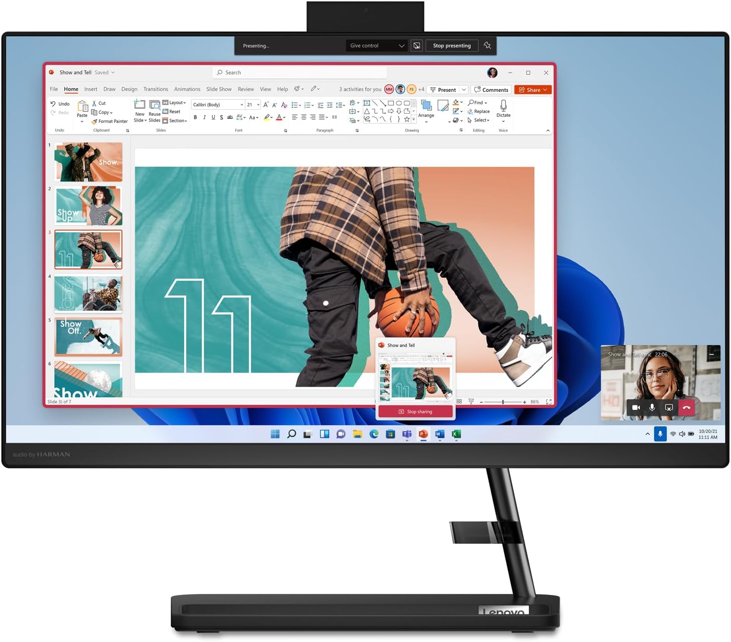 Lenovo IdeaCentre 3i 21.5" All-in-One Desktop – Intel Core i3-1215U 8GB RAM 256GB SSD Windows 11 Home - Image 3